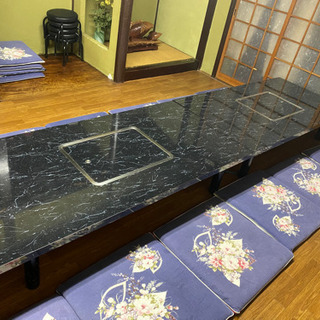 激安2台セットで‼️居酒屋のガスコンロ付きの座卓❗️大理石調〜‼️の画像