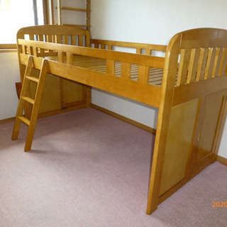 美品　木製ロフトベット