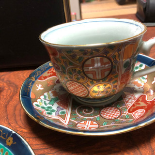 取引中】柄違いのコーヒーカップ5客セット。林九郎作の画像