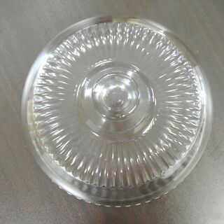 フランス製 ガラス ケーキドーム 27cm カバー＆敷皿　スイーツ オードブル カバー付きケーキ皿　プリザーブドフラワーの画像