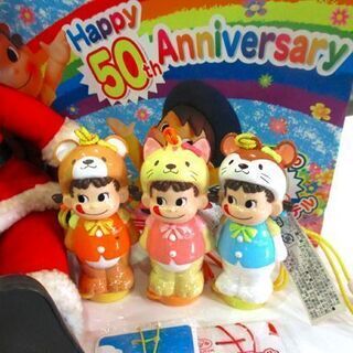 ◇ペコちゃん グッツ大量入荷 1つ100円～ 不二家 フィギュア ストラップ バッチ マスコット FUJIYA パステル 札幌市東区 新道東店の画像