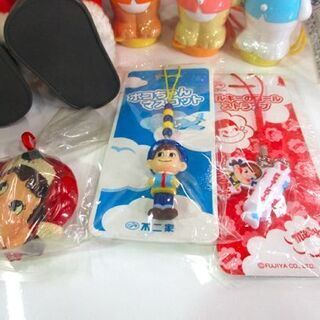 ◇ペコちゃん グッツ大量入荷 1つ100円～ 不二家 フィギュア ストラップ バッチ マスコット FUJIYA パステル 札幌市東区 新道東店の画像