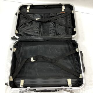 軽量 スーツケース シルバー 旅行バッグ キャリーケース 外寸幅37×高さ100×奥行23cm Cの画像