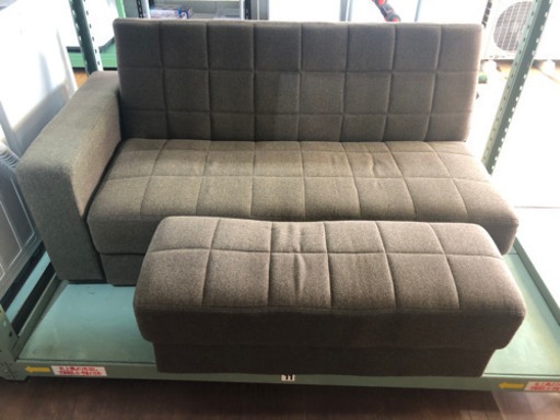 【リサイクルサービス八光　田上店　配達・設置OK】ブラウン　２人掛けソファベッド