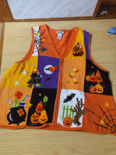 ハロウィン、ニット、ベスト、カーディガン