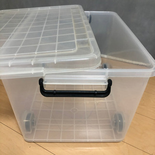 フタ式衣装ケース（キャスター付）の画像