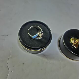 ★ハート型リング、銀製品、、ｓｉｌｖｅｒ９２５刻印、ケース入り★👉お手数おかけしたします、プロフィ―ル必読です。の画像