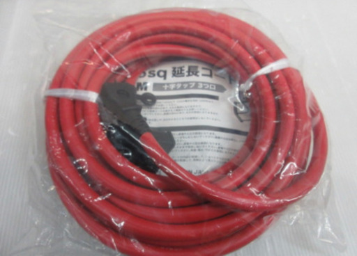 フジマック FMC 3.5Sq 極太 延長 コード 15A 10ｍ 十字タップ３つ口 赤 CE-3510 電動工具 用　ドリル コンプレッサ 大工 建築 建設 内装