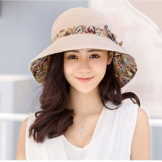 レディース 帽子 ハット コンパクト UVカット専用 小顔効果 ...