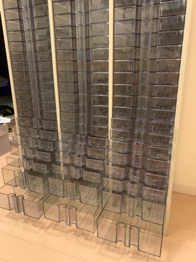 A４　3列　21段　レターケース　書類ケース　クリアキャビネット　トレーキャビネット