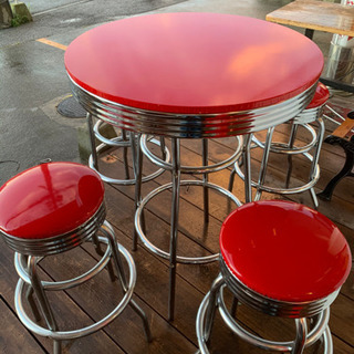 【9月末まで】アメリカンハイテーブル・ハイチェア 9月末まで】アメリカンハイテーブル・ハイチェア