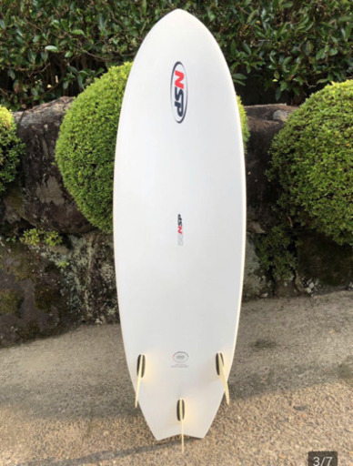NSPサーフボード　5.6ft フィン付き、クリアデッキ、フィン付属　手渡し希望