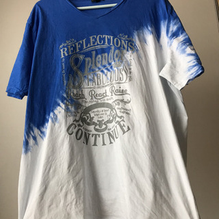 青と白のTシャツの画像