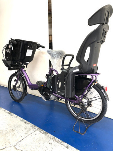 ヤマハ　パスキッスミニ　20インチ 3人乗り 8.7ah 紫　デジタル　電動自転車