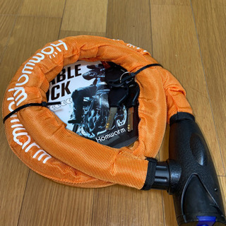 【新品未使用】バイクロック（オレンジ）