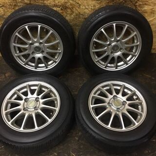 【YOKOHAMA ECOS ES300 175/65R14】夏タイヤ【ECO FORME 社外 14インチ 5.5J4HPCD100+45】バリ溝 パッソ フィット等　(TB248) クレジットカード QR決済可能