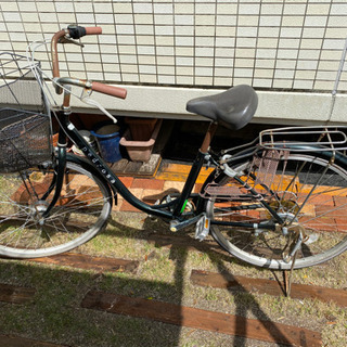 決まりました【無料】自転車ママチャリ6段変速LEDオートライト