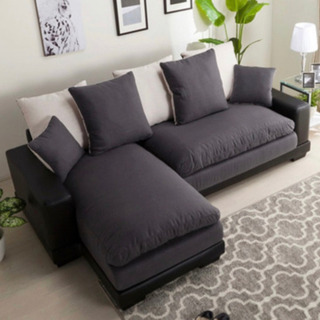 ニトリ　キングダム　カウチソファ　分離可能 ニトリ 布張りカウチソファー キングダム 右タイプ