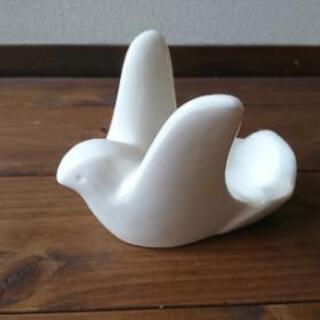 鳥のおたま置き(陶器)