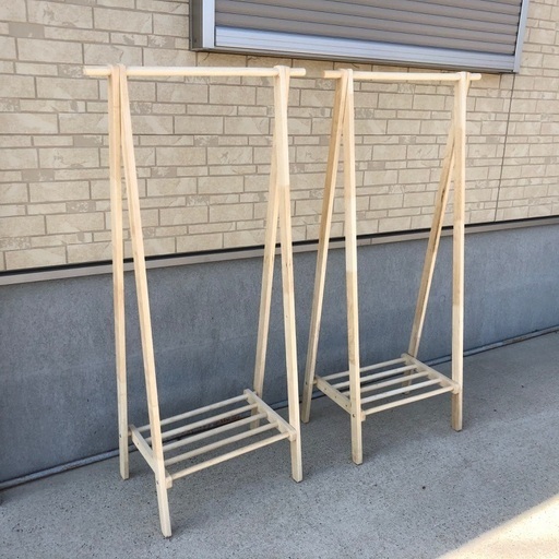 木製ハンガーラック×2コ