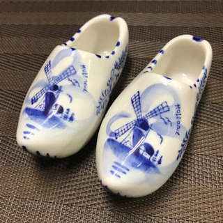 (決まりました)オランダ デルフト焼　靴の小物入れ2個セット