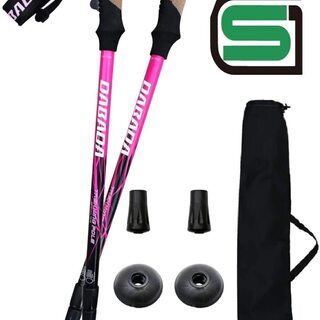 【新品】DABADA(ダバダ) SG承認品 軽量アルミ製 トレッキングポール 2本セット アンチショック機能付 【軽量220g コンパクト最少56.5cm】の画像