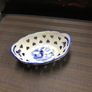 (決まりました)オランダ  デルフト焼　小物入れ　ハート