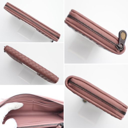 《BOTTEGA VENETA/イントレチャートラウンドファスナー》Aランク 美