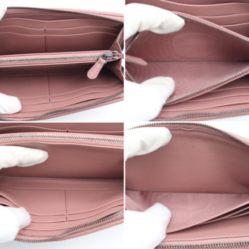 《BOTTEGA VENETA/イントレチャートラウンドファスナー》Aランク 美