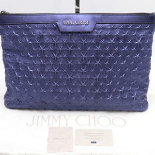 《JIMMY CHOO/スターエンボス ナッパレザー クラッチバッグ》 Aランク