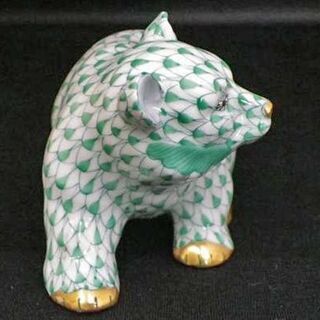 WE】Herend ヘレンド フィギュリン クマ 陶磁器