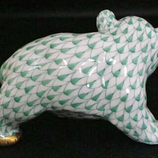 WE】Herend ヘレンド フィギュリン クマ 陶磁器