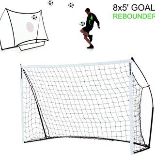 クイックプレイ キックスターコンボ ミニサッカーゴール兼リバウンダーとラダーSETの画像