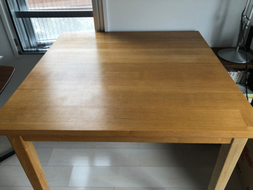 無印良品　タモ材　ダイニングテーブル　85×85