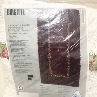 BRIGITTE PARACCHI&C バスマット　マット　55×110 綿100% ITALY の画像