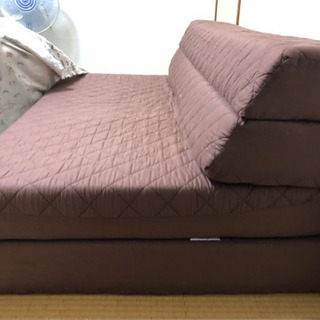 送料込美品低反発折り畳みソファベッド