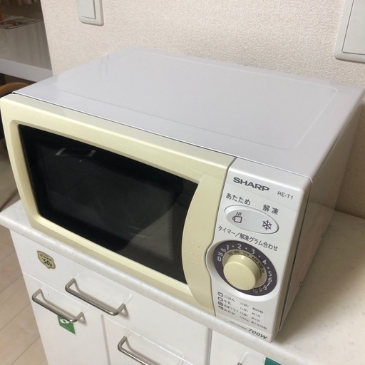 2015年製 シャープ電子レンジ「RE-T1-W6」60Hz専用