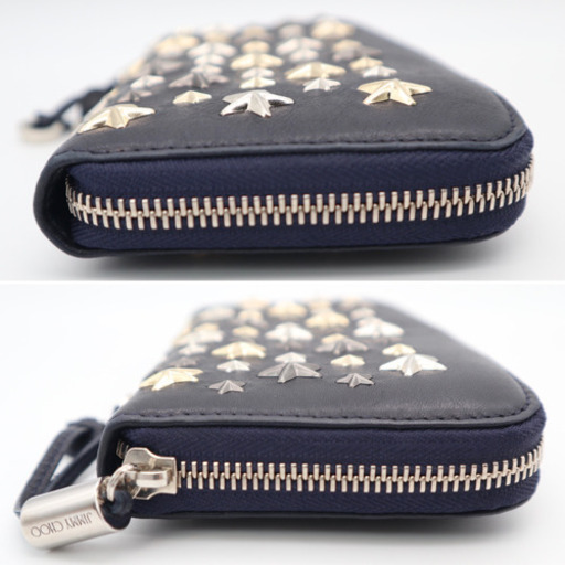 《JIMMY CHOO フィリッパラウンドファスナー スタッズ》ABランク 美品