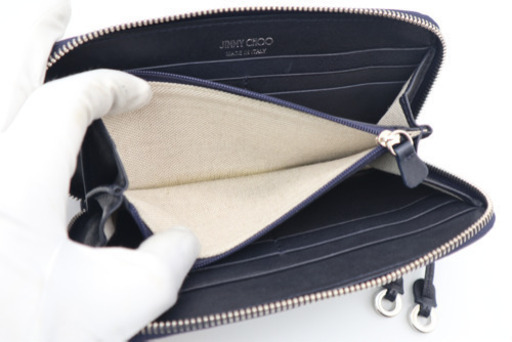 《JIMMY CHOO フィリッパラウンドファスナー スタッズ》ABランク 美品