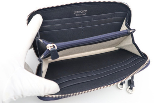 《JIMMY CHOO フィリッパラウンドファスナー スタッズ》ABランク 美品