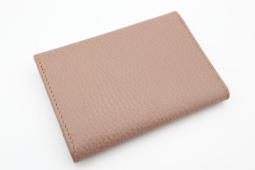 《GUCCI プチマーモント カードケース ピンクベージュ》 Aランク 送料無料