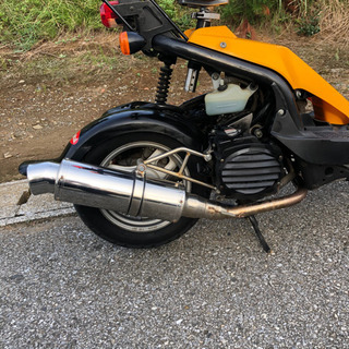 【希少】ホンダ バイト 軽整備済み 社外重低音マフラー付き 純正色 セル1 普通に乗れます！カスタム車ズーマー AF59 現状売買乗り出し価格の画像