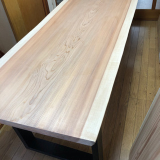 大特価 特大 極上木目 W230サイズ 一枚板ダイニングテーブル 塗装無料☆の画像