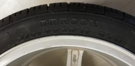 【タイヤ/ホイール】PILELLI  DRAGON  215/45R17 ・17インチ 7JJ 5H PCD114.3 +48　4本セ