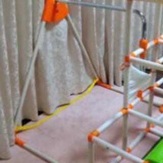 室内ジャングルジム　キッズパーク　説明書付　ブランコなし　折りたたみ可能の画像