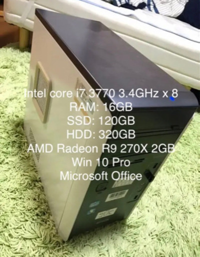 デスクトップ (PC) core i7 高性能 ゲーミングマウスとキーボード無料