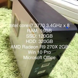 デスクトップ (PC) core i7 高性能 ゲーミングマウスとキーボード無料