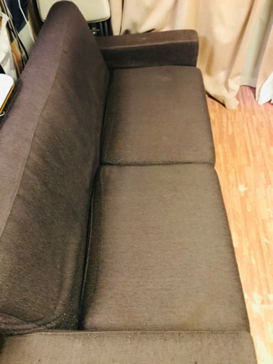 2.5人掛け　ソファー　ブラウン　布地