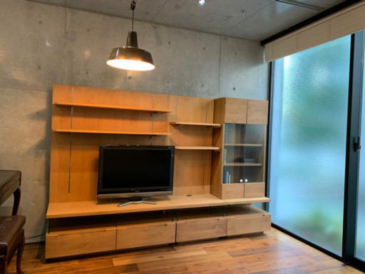 セール！ウニコ　テレビボード　棚2連のみ　ガラス扉の棚はつきません