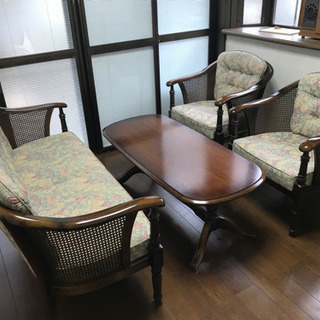 カリモク　コロニアル　応接セット